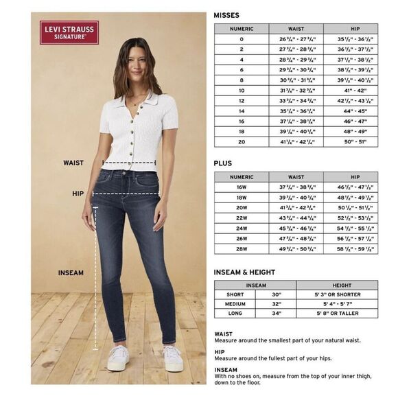 Levi Strauss Signature Women’s Mid Rise Bermuda Shorts – Size 2 - Picture 11 of 13